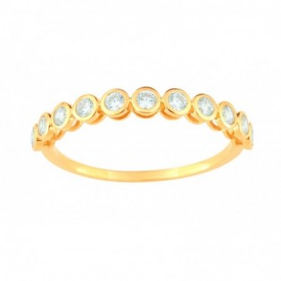 Bague oxyde de zirc. Or 375 jaune