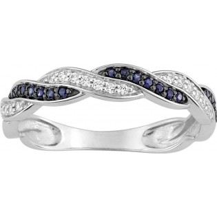 Bague or 375 saphir + oz