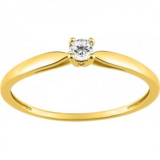 Solitaire or 750 diamant