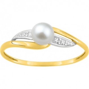 Bague or perle