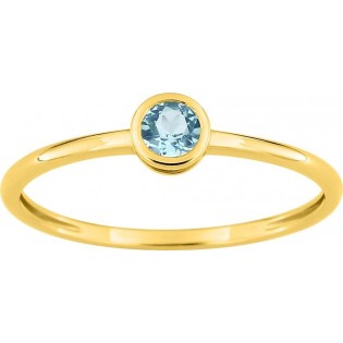 Bague or 375 + topaze