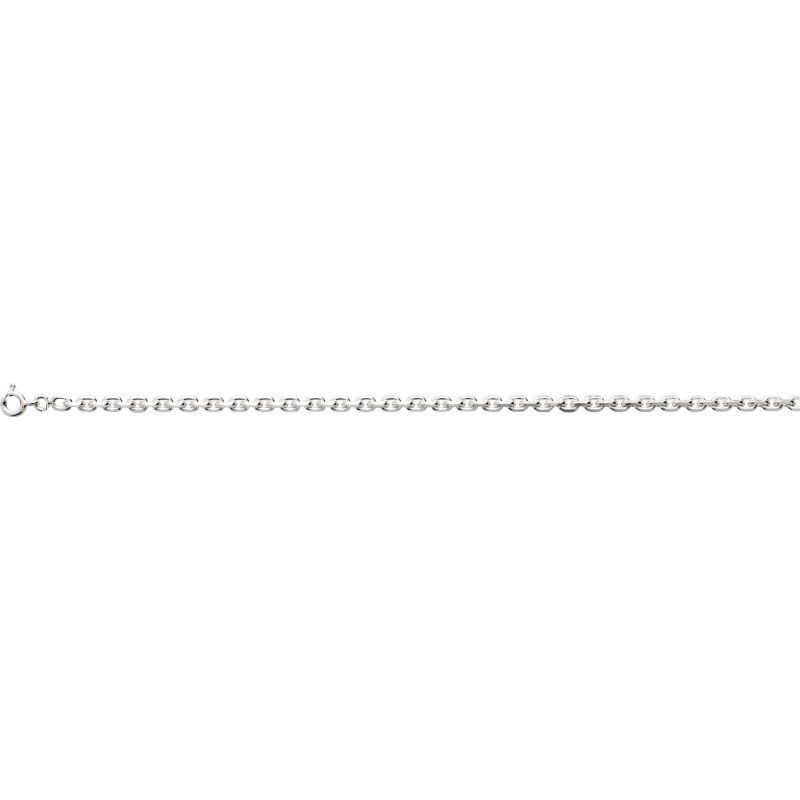 Chaine forçat argent rhodié