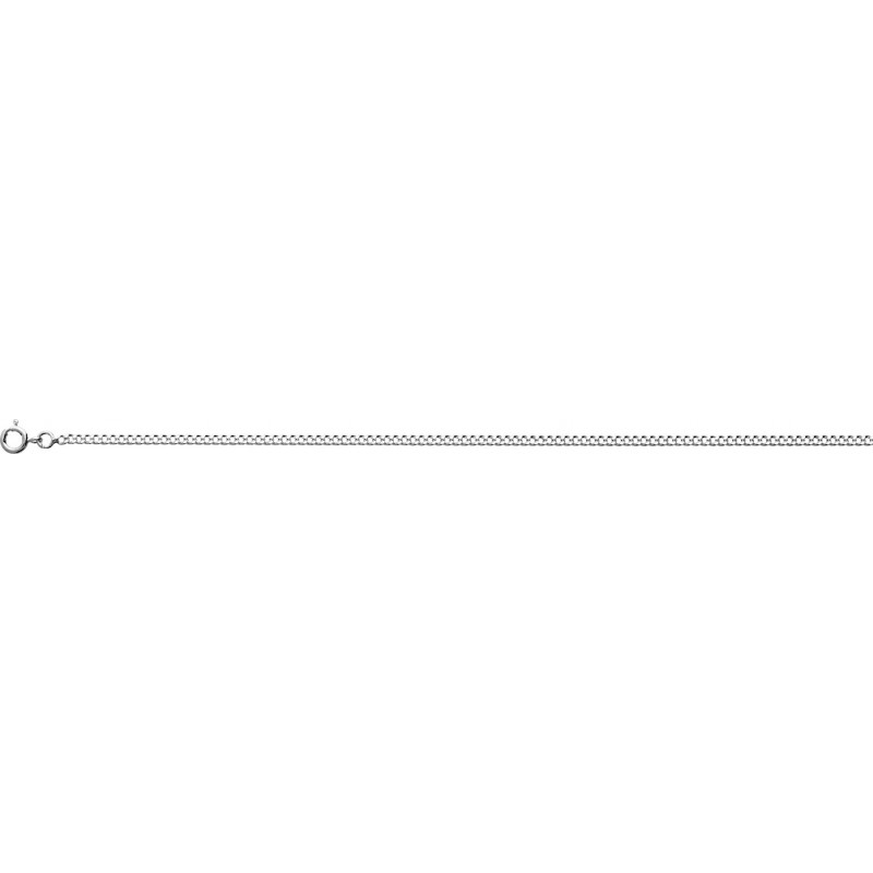 Chaine gourmette argent rhodié