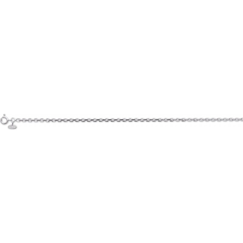 Chaine forçat argent rhodié