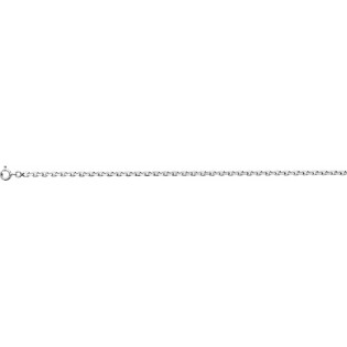 Chaine forçat argent rhodié