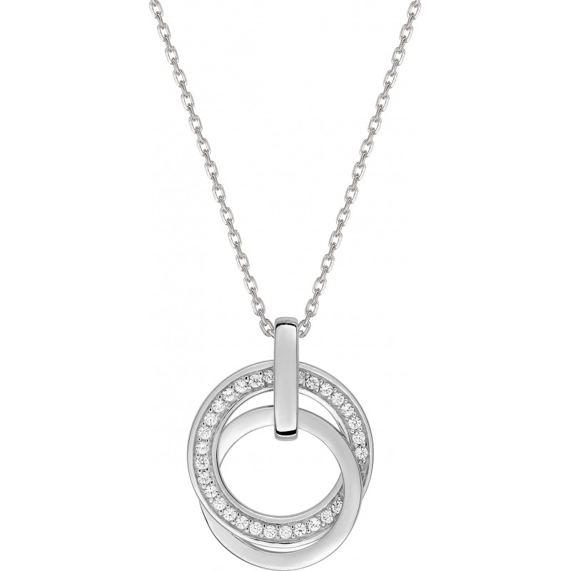 Collier argent rhodié + oz