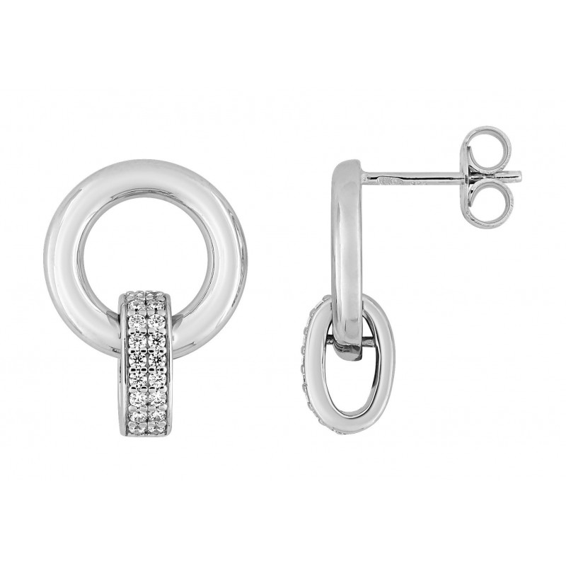 Boucles d'oreilles argent + oz