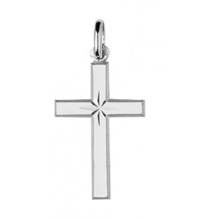 Croix argent rhodié