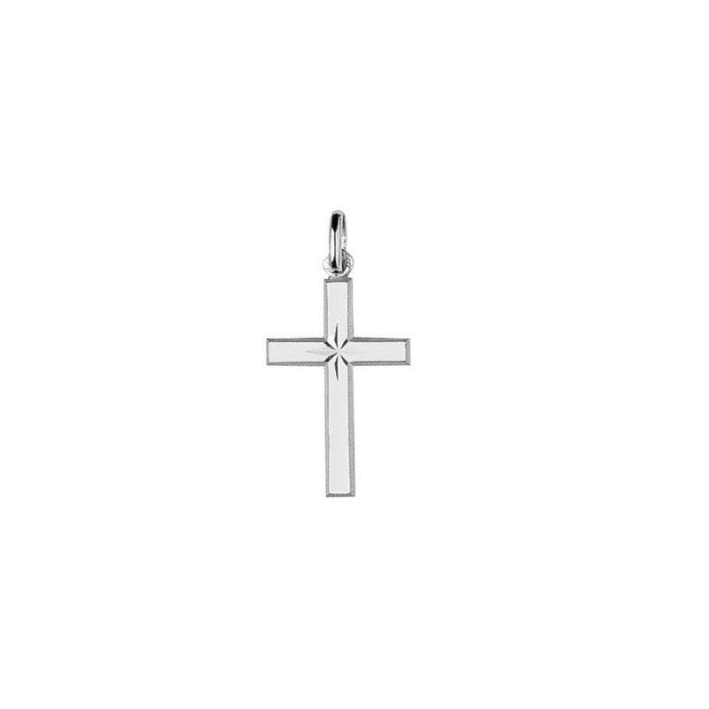 Croix argent rhodié