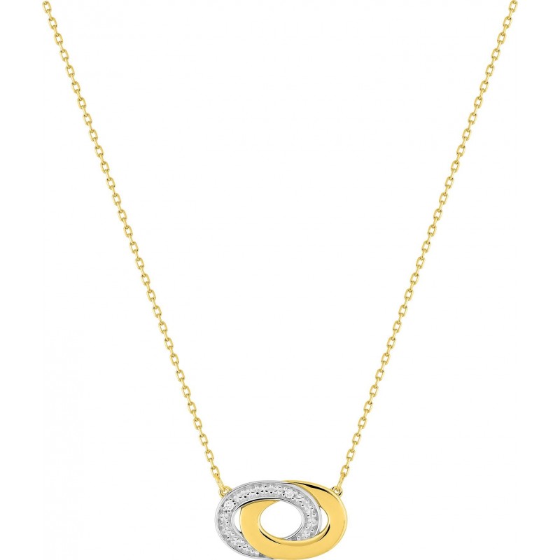Collier or + diamant