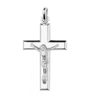 Croix argent rhodié