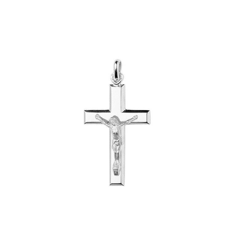 Croix argent rhodié