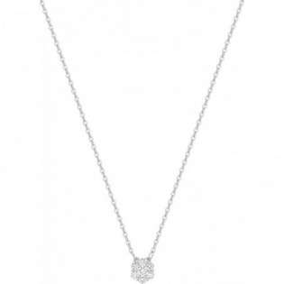 Collier or + diamant synt.