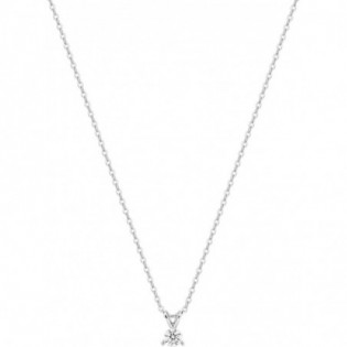 Collier or + diamant synt.
