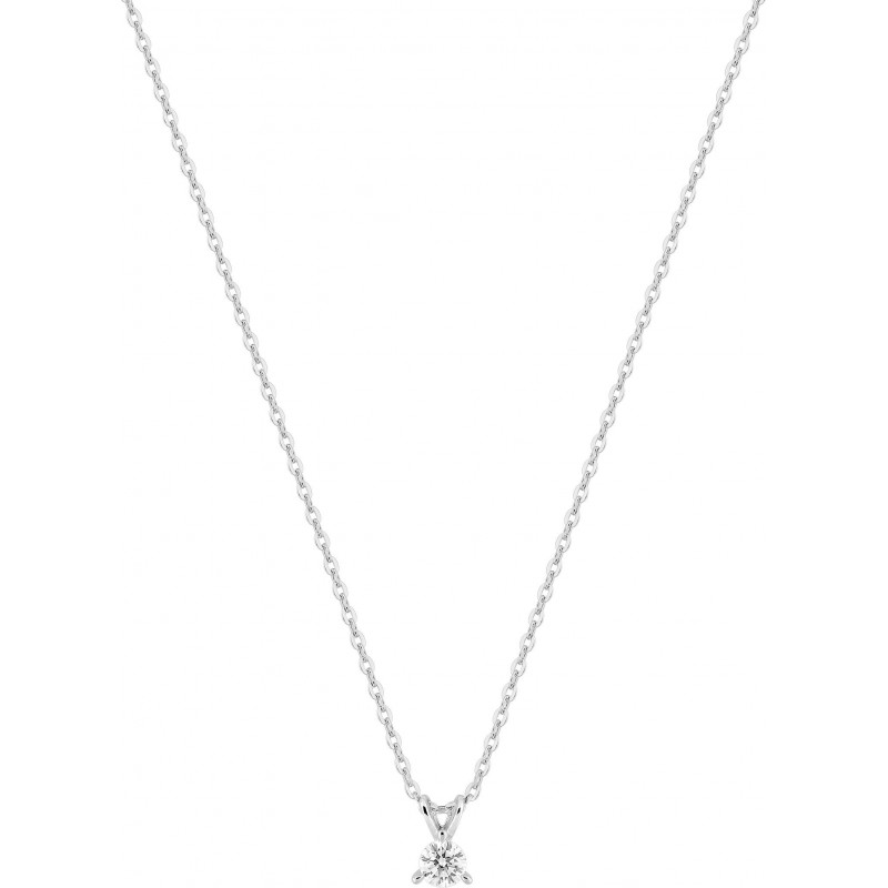 Collier or + diamant synt.