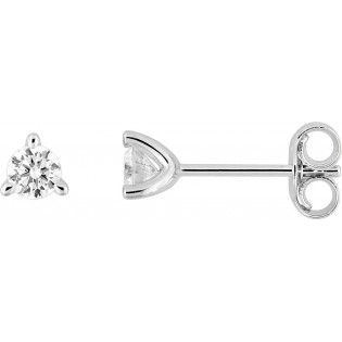 Boucles d'oreilles or + diamant synt.