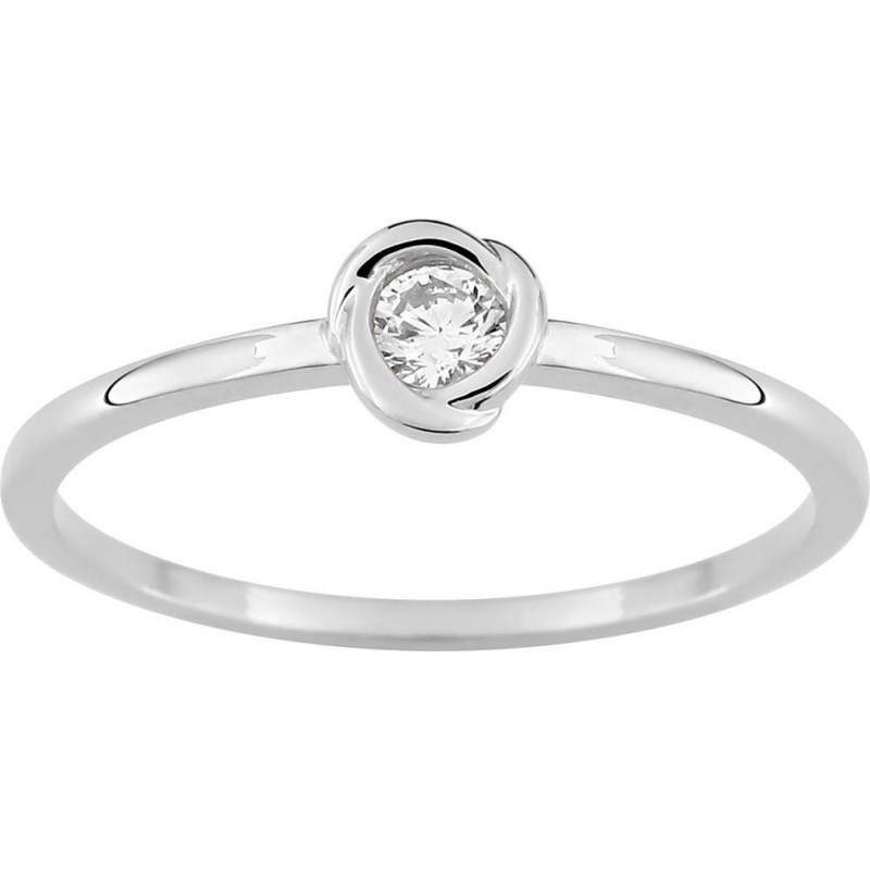 Bague or 375 + diamant synt.