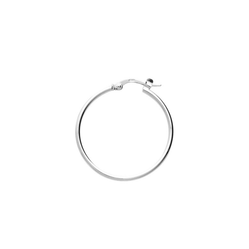 Créoles argent 25mm rhodié