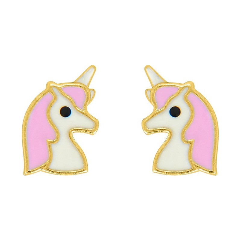 Boucles d'oreilles clous or jaune 375/000