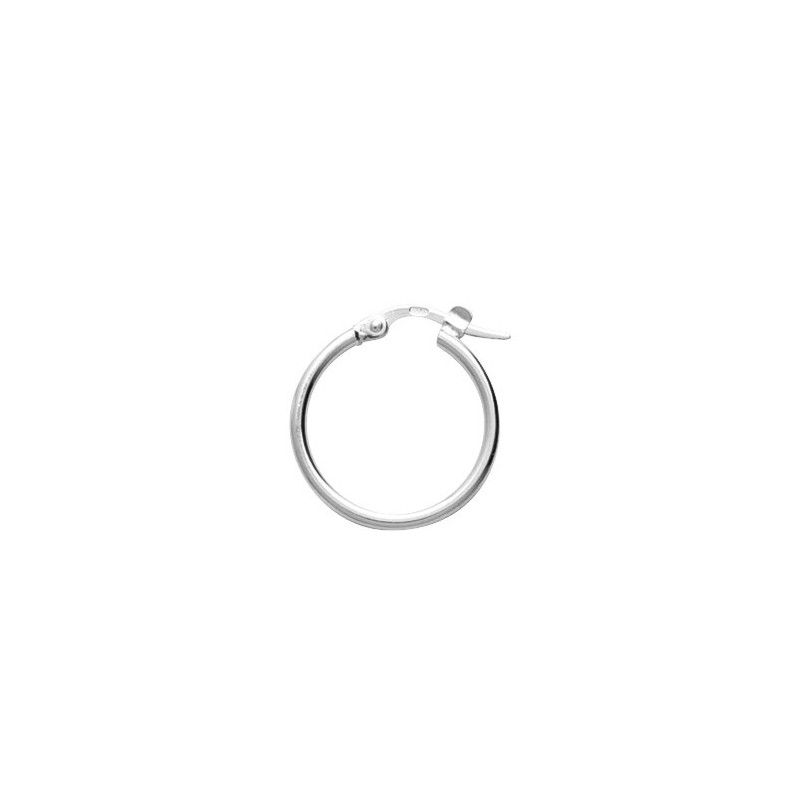 Créoles argent 15mm rhodié