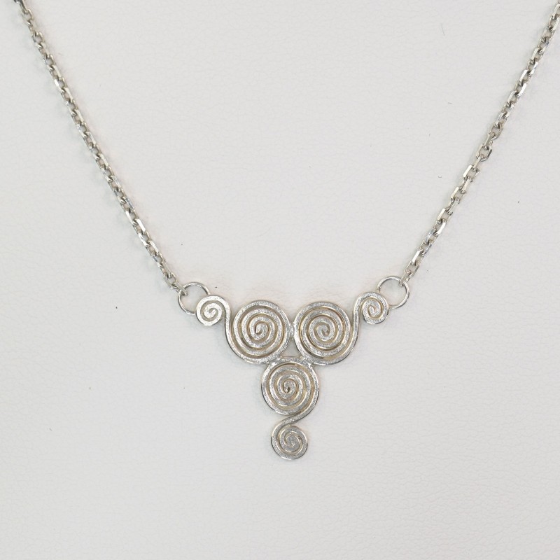 Collier 3 spirales argent Yennog